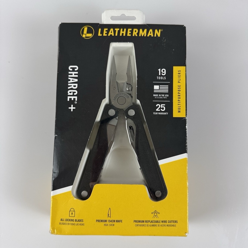 New in Box Leatherman Charge Plus Multitool 19 Tools Black W/ Sheath 832513 2019